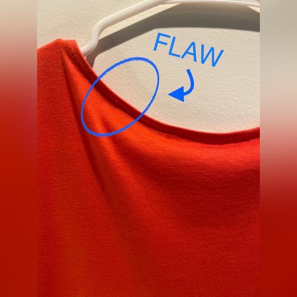 MICHAEL Michael Kors, Size M, Red/Orange, Cold Shoulder V-Neck Top - MINOR FLAW - Picture 4 of 12